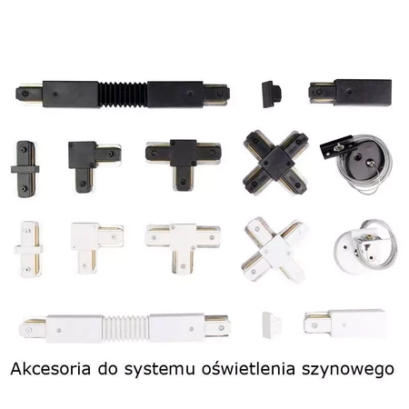 Złączki końcowe do szyny, kolor czarny