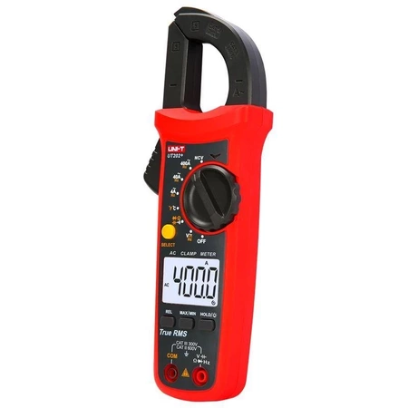 Miernik cęgowy Uni-T UT-202+, 400 A AC, szczęki 28 mm, True RMS, NCV, temperatura