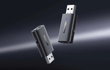 Adapter audio Bluetooth 5.1 USB-A i jack 3,5 mm, nadajnik i odbiornik, UGREEN CM523