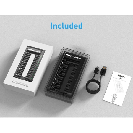 Ładowarka do akumulatorów R03 / AAA oraz R6 / AA Li-ion 1.5V / NiMH Xtar BC8