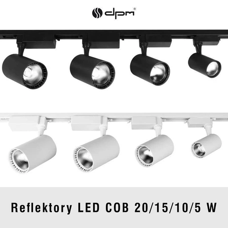 Reflektor szynowy LED 5W, 497lm, 4100K, biały