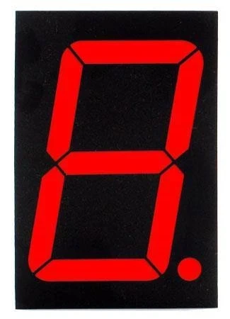 Wyświetlacz LED 7 segmentowy 2.30'' 57mm, 1 znak, czerwony, WA