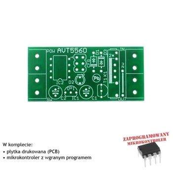 Programowalny układ czasowy Tajmerek, PCB i mikroprocesor do projektu AVT5560