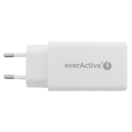 Ładowarka USB, ładowarka sieciowa USB, 2xUSB-C PD PPS QC4 65W, everActive GaN SC-655Q