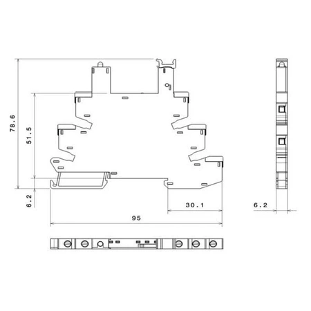 Gniazdo na szynę DIN do przekaźnika AZ6991