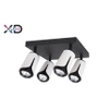 Kinkiet GU10 LED x4 biały+czarny kwadrat, XUDO IK274W