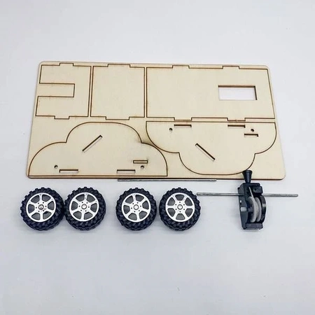 Samochód ze sklejki - Auto DIY - Drewniana Zabawka Edukacyjna