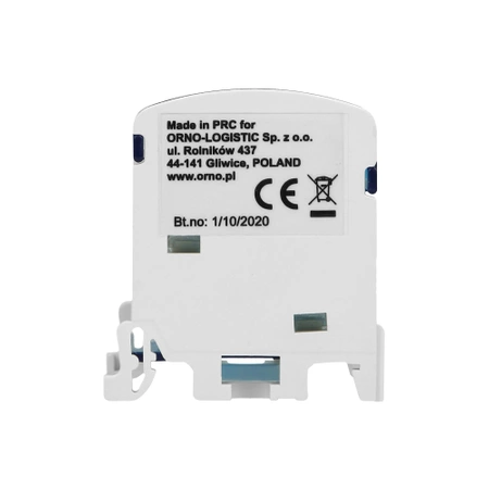 Blok rozdzielczy 2-rzędowy, 7 przewodów, ORNO 8201