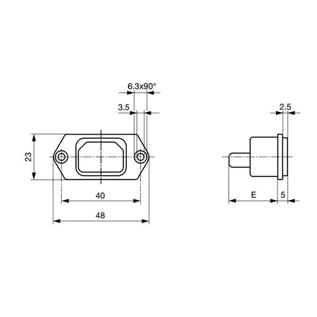 Gniazdo zasilania 230V IEC przykręcane, 6100.3300 SCHURTER