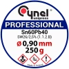 Cyna lutownicza Sn60Pb40 z topnikiem SW26, średnica 0,9 mm, szpula 250 g, Cynel