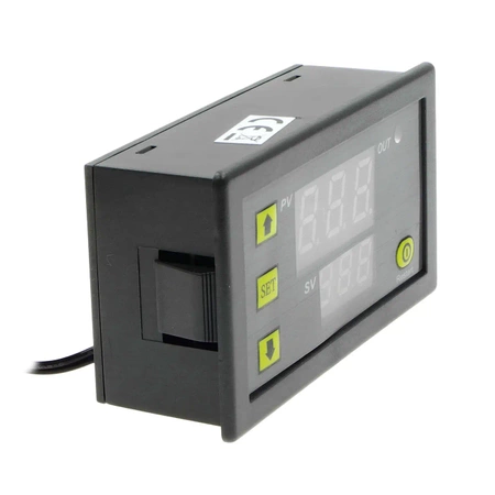 Regulator temperatury W3230, zakres -50 do 120°C, zasilanie 12 V, moduł z sondą