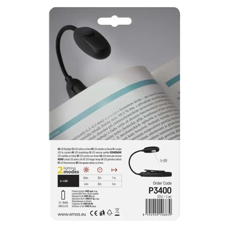 Lampka do czytania LED, 10 lm, 1 × AA, EMOS P3400