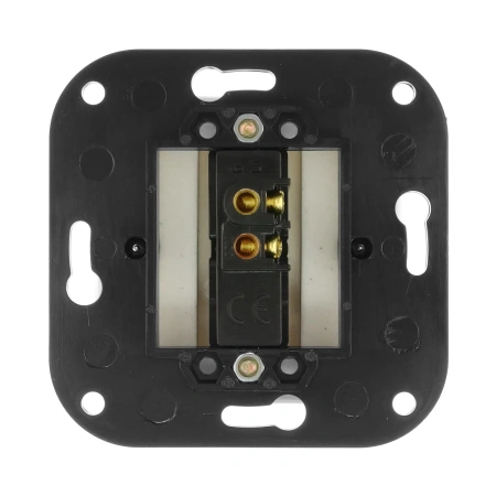 Włącznik światła pojedynczy ceramiczny, okrągły z ramką, podtynkowy czarny Ceramic Loft