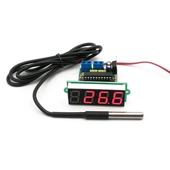 Termometr z wyświetlaczem LED, czerwony - zlutowany KIT AVT 3122/R
