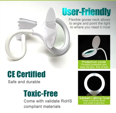 Lupa stołowa z podświetlaniem MA-1010U LED 5V/2.5W USB Proskit