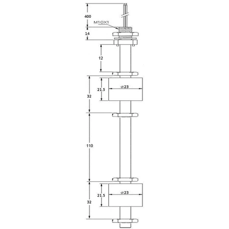 Magnetyczny czujnik poziomu cieczy CMW215 podwójny