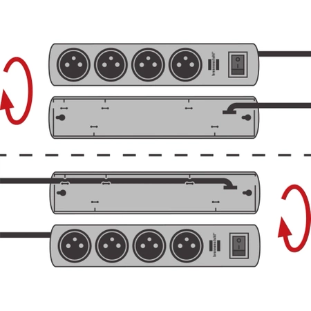 Listwa zasilająca Primera-Line 10 gniazd, 2m, włącznik x2, 3G1.5, srebrny