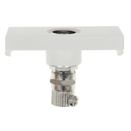 Moduł 1/2 - gniazdo antenowe TV - biały - kompatybilny z ramkami Tawoia Glass