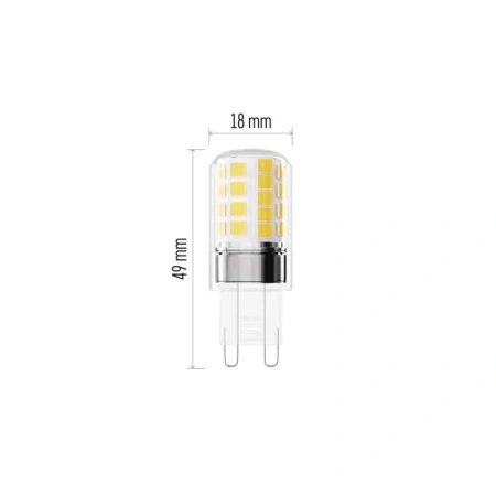 Żarówka LED G9 kapsułka JC, 4,2 W, odpowiednik 40 W, ciepła biel, 470 lm, EMOS ZAR-E-ZQ9E22