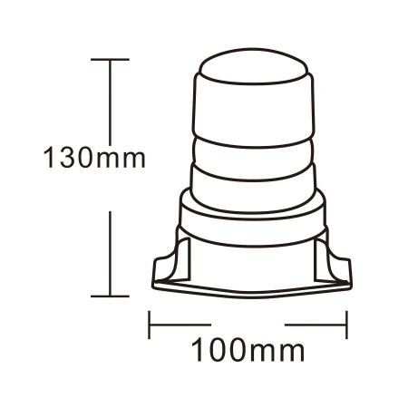 Lampa błyskowa LED pomarańczowa do wózków widłowych, 10V-110V, R10, fi11cm
