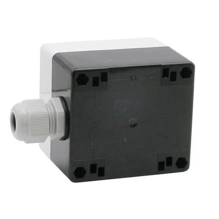 Przełącznik przyciskowy w obudowie 81x72x65mm, OFF-(ON), 1 tor, zielony