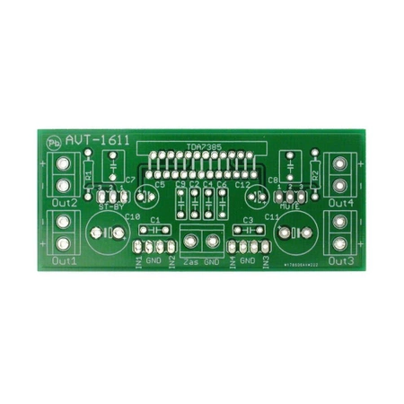 Wzmacniacz 4x35W z TDA7385 - PCB do projektu AVT 1611