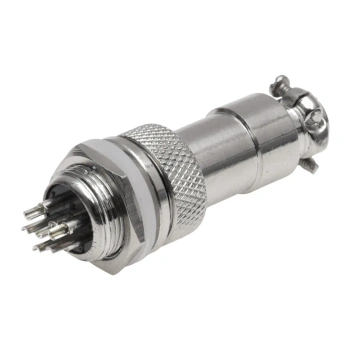 Gniazdo + wtyk C01/06 na panel 6 pin długość 43.6mm