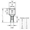 Konektor płaski żeński w pełnej izolacji 4.8mm 0.8mm 1.5-2.5mm² - końcówka kablowa SGE