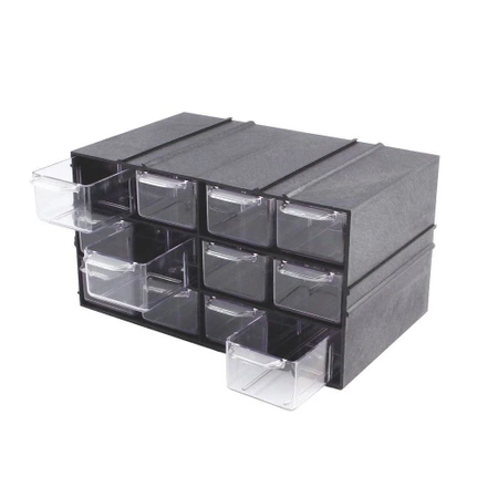 Magazynek szufladkowy modułowy 23x14x12.5cm, 12 szufladek, Konger PX12