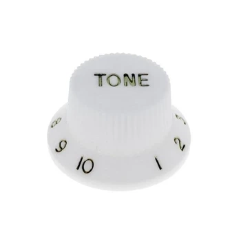 Gałka do potencjometru na oś 6mm - 18mm - biała, napis TONE - GGB18