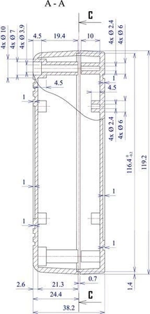 Obudowa uniwersalna Z80, 90 × 120 × 38 mm, ABS, czarna, Kradex