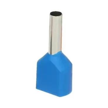 Tulejka kablowa podwójna izolowana 1.5mm² 10mm - końcówka tulejkowa miedziana, blister 25szt