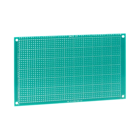 Płytka uniwersalna 9 x 15 cm, jednostronna, raster 2,54 mm, zielona, PU23