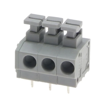 Złącze zatrzaskowe do druku, 3 pola, raster 5mm, wysokość 15,5mm, 250V / 10A, 1,5mm², PA66, Degson DG235