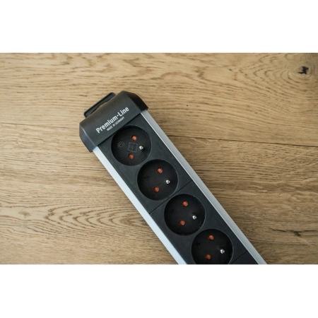 Listwa zasilająca 6 gniazd, 3m, włącznik, PREMIUM-ALU-LINE, 3G1.5, 1391034600