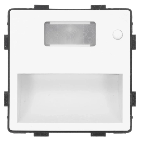 Lampka schodowa LED 230V 1.5W z czujką ruchu - szklana ramka - biały - Tawoia Glass