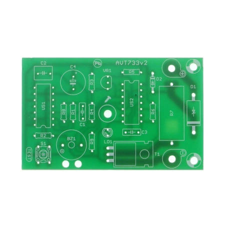 Monitor napięcia i konserwator akumulatora 12V - PCB do projektu AVT 733