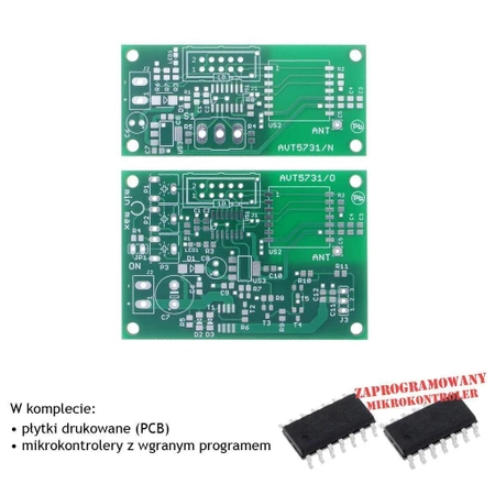 Radiowy sterownik serwomechanizmów, PCB's i mikroprocesor do projektu AVT5731