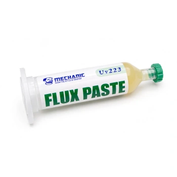Topnik żelowy UV223, do SMD, BGA i THT, strzykawka 20 ml z tłokiem i igłą, Mechanic
