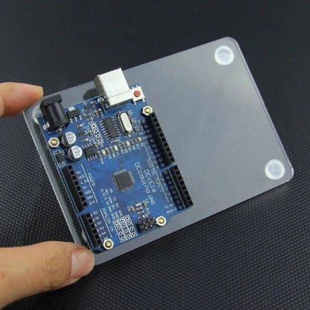 Podstawka plexi pod Arduino UNO R3 - budowa prototypów