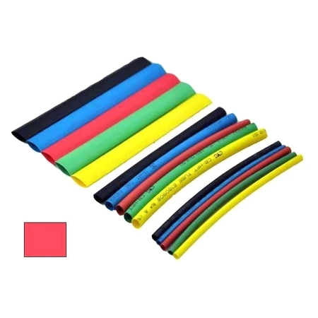 Koszulka termokurczliwa 19/9,5 mm, czerwona, odcinek 1 m