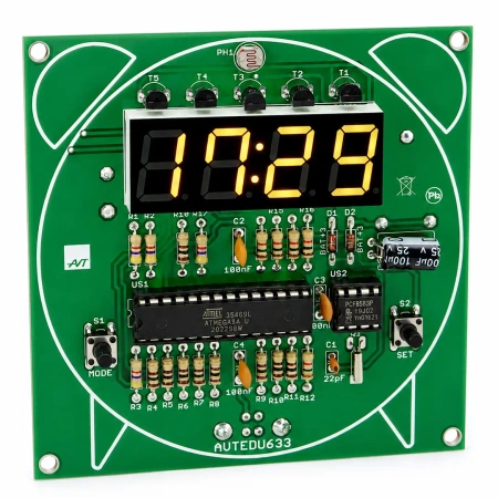 Zegar z budzikiem. Zestaw DIY do nauki lutowania AVT EDU633