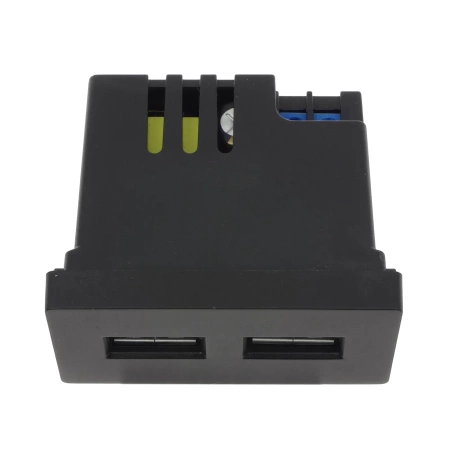 Moduł 1/2 - ładowarka USB 2.4A, 2x USB - czarny - kompatybilny z ramkami Tawoia Glass