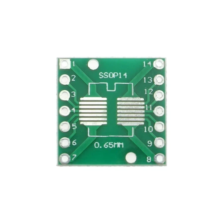 Adapter płytkowy SO14 / TSSOP14 na DIP do prototypowania układów SMD, PU02