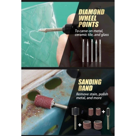 Zestaw końcówek szlifierskich, 109 elementów PT-5100 Proskit