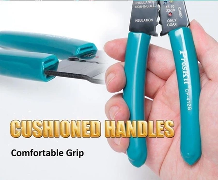 Narzędzie uniwersalne (obcinaczki, ściągacz izol., Zaciskarka) CP-412G Proskit