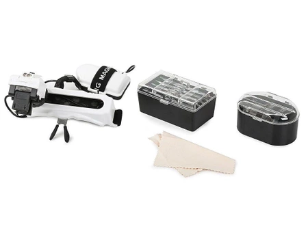 Lupa nagłowna LED czołowa, okulary 28x. Model 9892E1