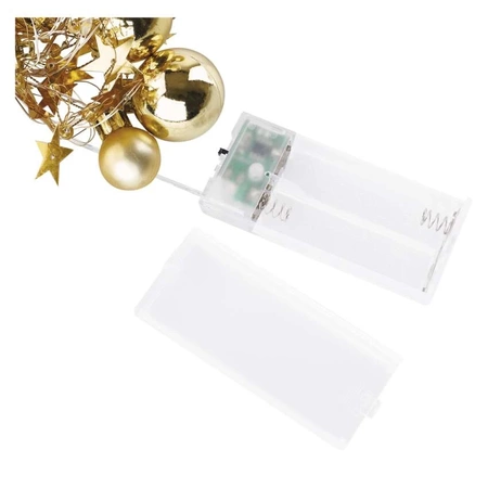 Łańcuch ozdobny: złote mini bombki z gwiadkami LED, 1.9m EMOS DCGW11