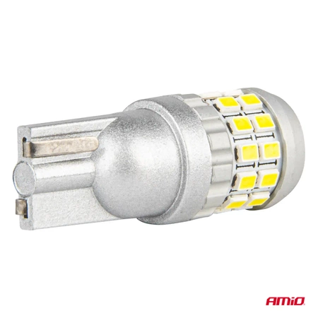 Żarówka samochodowa LED CANBUS T10 W5W 12V / 24V AMIO-04233, 2szt