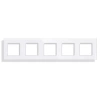 Ramka szklana - pięciokrotna - biała - do modułów Tawoia Glass